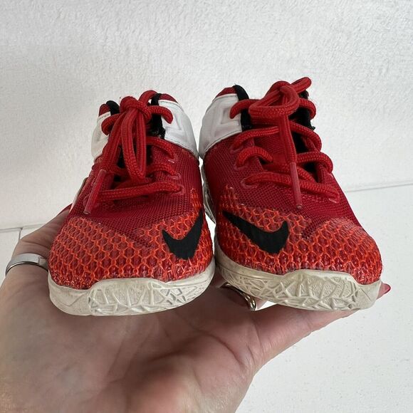 Nike Lebron XII 12 Toddler 5C Red Sneakers Shoes Air Zoom Megafuse Upper - Picture 7 of 11